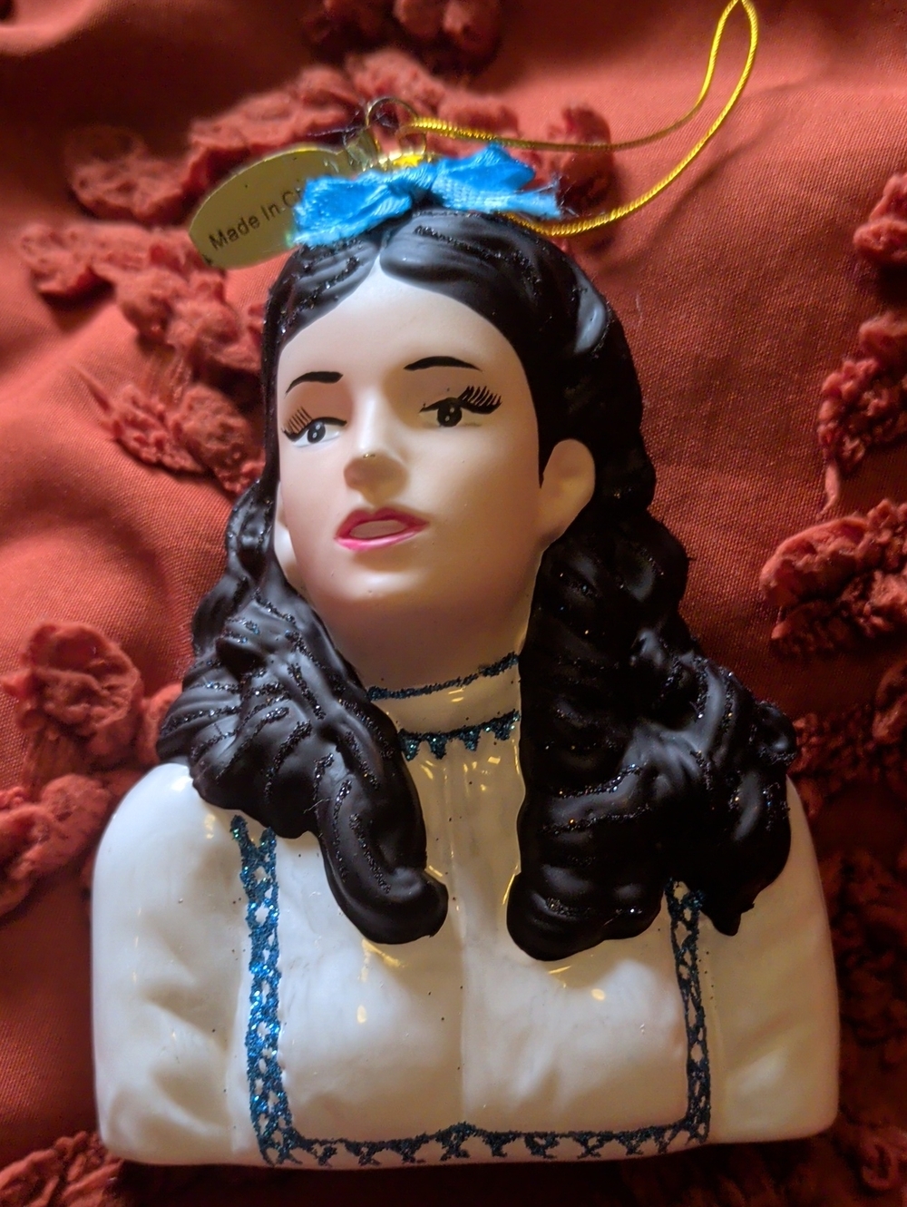 Dorothy Hair Decorative Porcelain Christmas Ornament